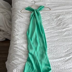 Elegant Green Silk Dress